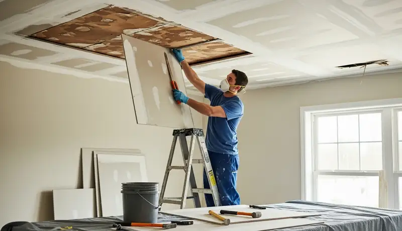 Ceiling Leak Water Damage Repair in Modesto, CA in Modesto, CA